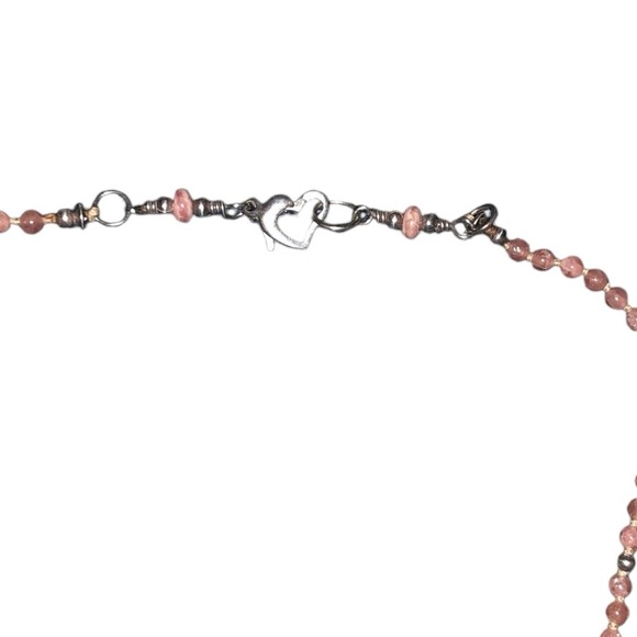 Delicate Ruby, Rose Quartz, and Pink Tourmaline with .925 beads Lariat Necklace - Picture 8 of 8